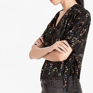 NWOT Lucky Brand floral side tie top